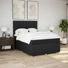 Stella Homewares Box Spring Bed with Mattress Black Queen Fabric