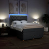 Stella Homewares Box Spring Bed with Mattress Dark Grey Queen Fabric