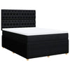 Stella Homewares Box Spring Bed with Mattress Black Queen Fabric