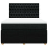 Stella Homewares Box Spring Bed with Mattress Black Queen Fabric