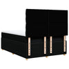 Stella Homewares Box Spring Bed with Mattress Black Queen Fabric