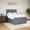 Stella Homewares Box Spring Bed with Mattress Dark Grey Queen Fabric