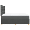 Stella Homewares Box Spring Bed with Mattress Dark Grey Queen Fabric
