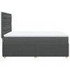 Stella Homewares Box Spring Bed with Mattress Dark Grey Queen Fabric