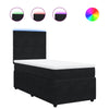 Stella Homewares Box Spring Bed with Mattress Black King Single Velvet