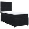 Stella Homewares Box Spring Bed with Mattress Black King Single Velvet