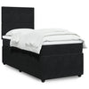 Stella Homewares Box Spring Bed with Mattress Black King Single Velvet