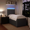 Stella Homewares Box Spring Bed with Mattress Dark Grey King Single Velvet