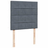 Stella Homewares Box Spring Bed with Mattress Dark Grey King Single Velvet