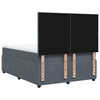 Stella Homewares Box Spring Bed with Mattress Dark Grey Double Velvet