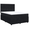 Stella Homewares Box Spring Bed with Mattress Black Queen Velvet