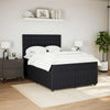 Stella Homewares Box Spring Bed with Mattress Black Queen Velvet