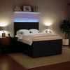 Stella Homewares Box Spring Bed with Mattress Black Queen Velvet