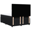 Stella Homewares Box Spring Bed with Mattress Black Queen Velvet