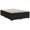 Stella Homewares Box Spring Bed with Mattress Black Queen Velvet