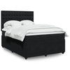 Stella Homewares Box Spring Bed with Mattress Black Queen Velvet