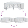 Stella Homewares Party Tent with 10 Mesh Sidewalls White 6x4 m HDPE