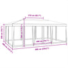 Stella Homewares Party Tent with 10 Mesh Sidewalls Anthracite 6x4 m HDPE
