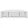 Stella Homewares Party Tent with 12 Mesh Sidewalls White 8x4 m HDPE