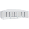 Stella Homewares Party Tent with 12 Mesh Sidewalls White 8x4 m HDPE
