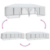Stella Homewares Party Tent with 12 Mesh Sidewalls White 8x4 m HDPE