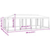 Stella Homewares Party Tent with 12 Mesh Sidewalls White 8x4 m HDPE