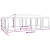 Stella Homewares Party Tent with 12 Mesh Sidewalls Anthracite 8x4 m HDPE