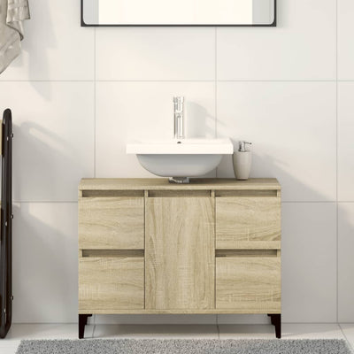 Stella Homewares Sink Cabinet Sonoma Oak 80x33x60 cm Engineered Wood