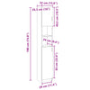 Stella Homewares Bathroom Cabinet Sonoma Oak 32x25.5x190 cm Engineered Wood