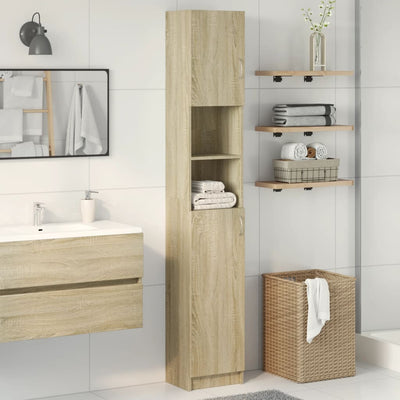 Stella Homewares Bathroom Cabinet Sonoma Oak 32x25.5x190 cm Engineered Wood