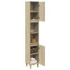 Stella Homewares Bathroom Cabinet Sonoma Oak 30x30x190 cm Engineered Wood