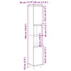 Stella Homewares Bathroom Cabinet Sonoma Oak 30x30x190 cm Engineered Wood