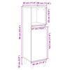 Stella Homewares Bathroom Cabinet Sonoma Oak 30x30x100 cm Engineered Wood