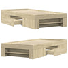 Stella Homewares Bed Frame without Mattress Sonoma Oak 90x190 cm Engineered Wood