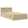 Stella Homewares Bed Frame with Headboard without Mattress Sonoma Oak 90x190 cm