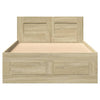 Stella Homewares Bed Frame with Headboard without Mattress Sonoma Oak 90x190 cm