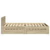 Stella Homewares Bed Frame with Headboard without Mattress Sonoma Oak 90x190 cm