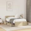 Stella Homewares Bed Frame with Headboard without Mattress Sonoma Oak 90x190 cm