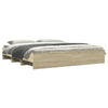 Stella Homewares Bed Frame without Mattress Sonoma Oak 183x203 cm King Engineered Wood