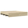 Stella Homewares Bed Frame without Mattress Sonoma Oak 183x203 cm King Engineered Wood