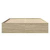 Stella Homewares Bed Frame without Mattress Sonoma Oak 150x200 cm Engineered Wood
