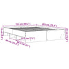 Stella Homewares Bed Frame without Mattress Sonoma Oak 150x200 cm Engineered Wood