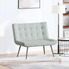 Stella Homewares Bench Light Grey 110x74x84 cm Velvet