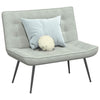 Stella Homewares Bench Light Grey 110x74x84 cm Velvet