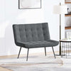 Stella Homewares Bench Dark Grey 110x74x84 cm Velvet