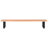 Stella Homewares Basin Shelf Wall Mounted Steel and Solid Wood Oak