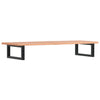 Stella Homewares Basin Shelf Wall Mounted Steel and Solid Wood Oak