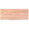 Stella Homewares Basin Shelf Wall Mounted Steel and Solid Wood Oak