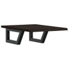 Stella Homewares Basin Shelf Wall Mounted Steel and Solid Wood Oak