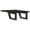 Stella Homewares Basin Shelf Wall Mounted Steel and Solid Wood Oak